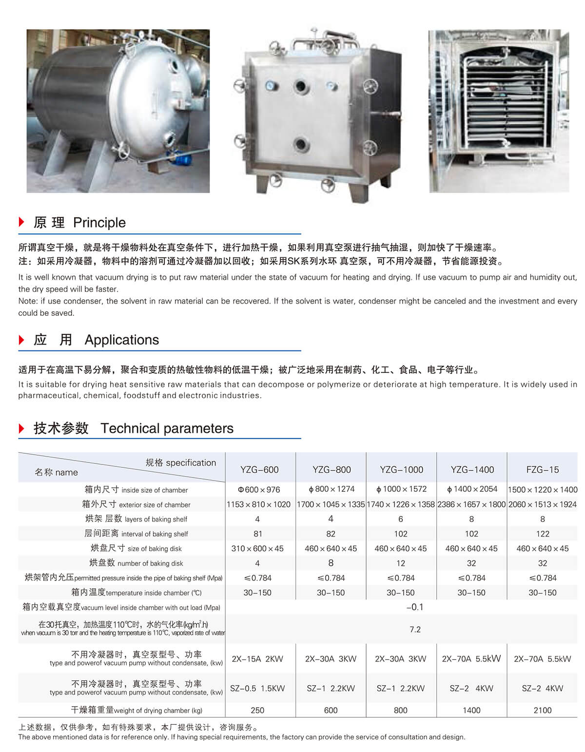 YZG/FZG系列(圓形/方形)真空干燥機(jī)